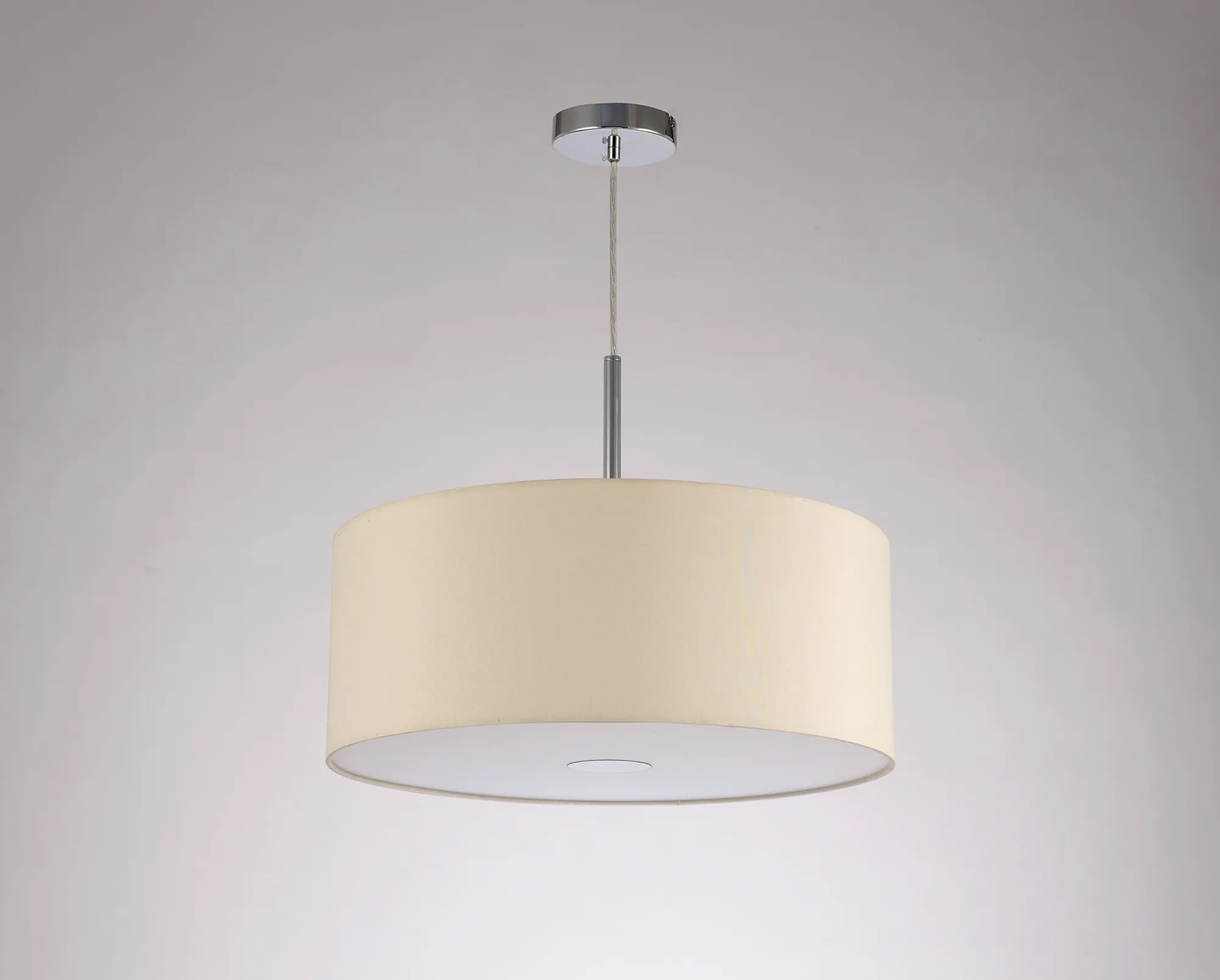 Baymont 50cm Pendant 1 Light Polished Chrome, Ivory Pearl, Frosted Diffuser DK0143  Deco Baymont CH IV